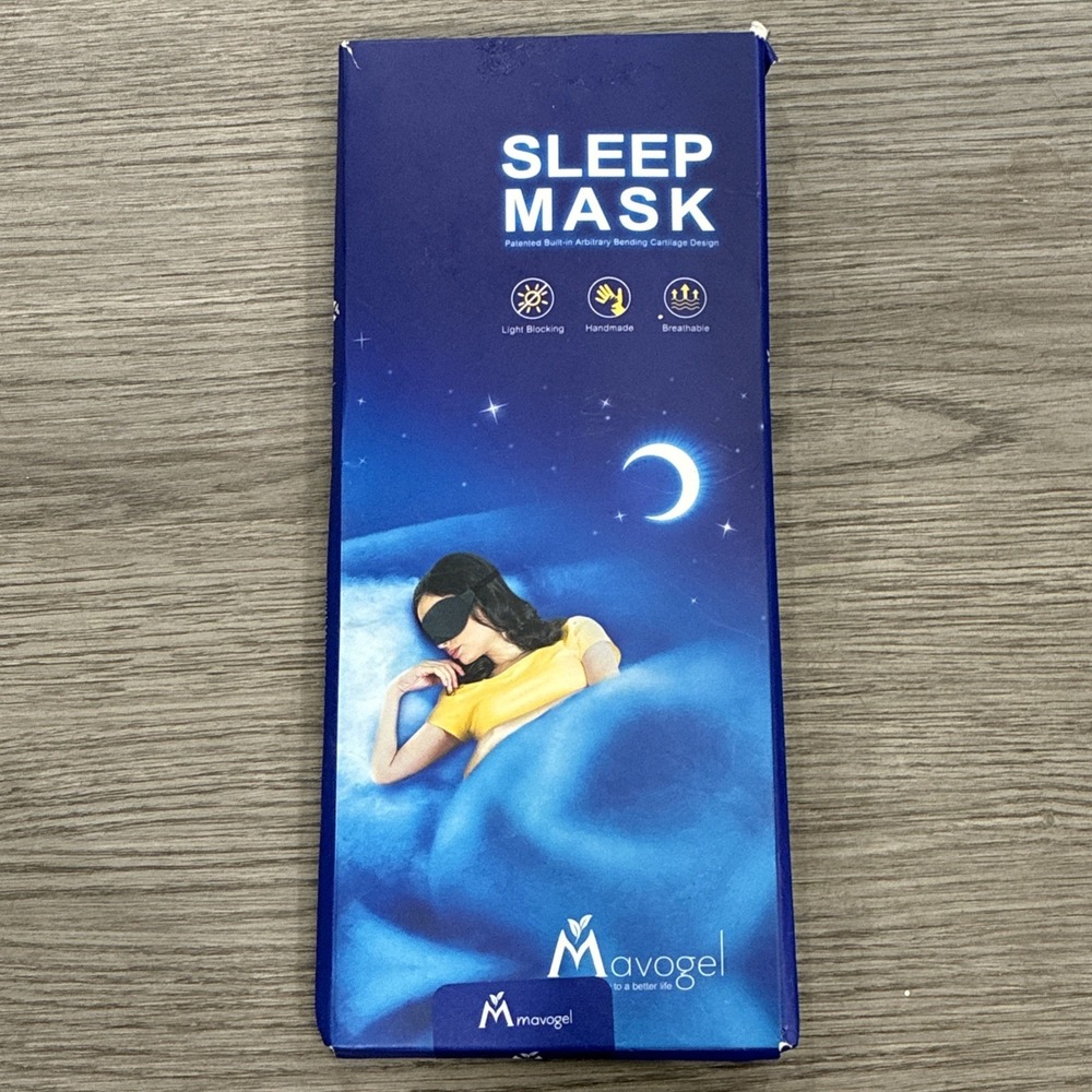 Mavogel Cotton Sleep Eye Mask - Updated Design Light Blocking Sleep Mask Soft...